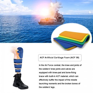 해군 비접촉 방폭 충격 보호 무릎 관절 버팀대 재료 （ACF）